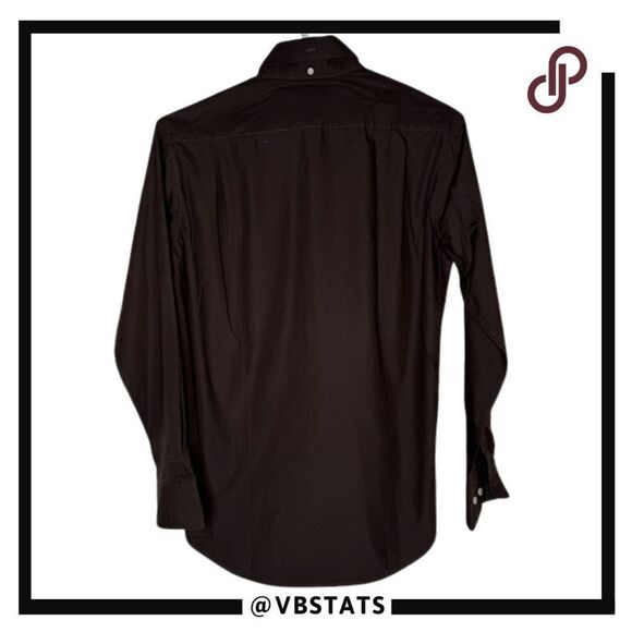 Sacoor Brothers Men's Button-Down Shirt Black Size Small - Picture 2 of 7